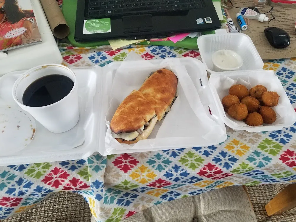 French Dip Sandwich and Hot Cheese Balls